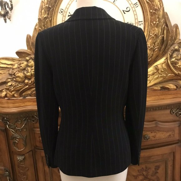 Alfani Pinstripe Blazer. Fitted. Polyester Blend. - Picture 5 of 7